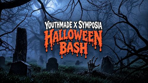 Poster: Youthmade x Symposia Halloween Bash, Midway Music Hall, Oct 31