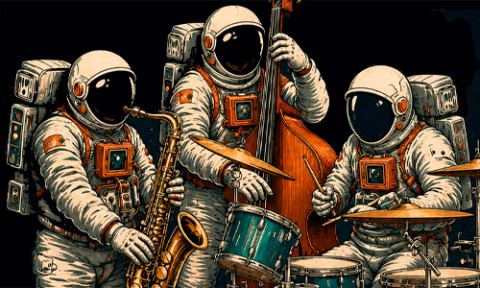Cartel: AROUND THE SPACE BAND w/ MIGUEL VILLAR . JUAN PABLO BALCAZAR . CARLOS FALANGA, 23 Robadors, 28 oct