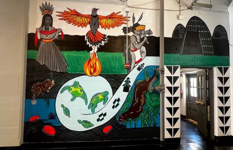 Poster: American Indian Cultural District — We Are The Land: Between Earth & Sky, Fort Mason Center for Arts & Culture, Nov 1