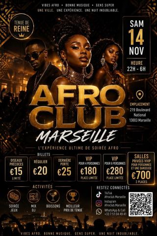 Affiche : Afro naughty sexy night, Saffar, 14 nov.