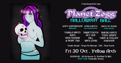 Poster: Planet Zogg Halloween Ball, Yellow Arch Studios, Oct 30