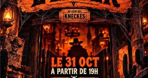 Affiche : Saloon de l'enfer, Au coin des Kneckes, 31 oct.