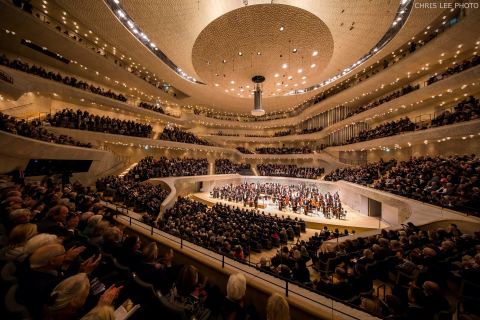 Plakat: Association Européenne des Conservatoires, Académies de Musique et Musikhochschulen – Opening event / geschlossene Veranstaltung, Elbphilharmonie, 5. Nov.