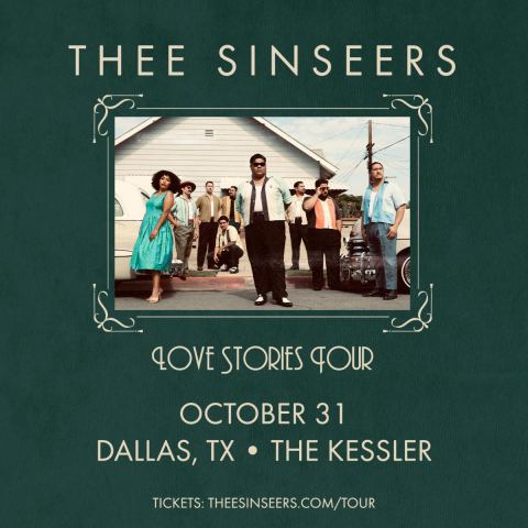 Poster: Thee Sinseers: Love Stories Tour with special guests The Charities, The Kessler Theater, Oct 31