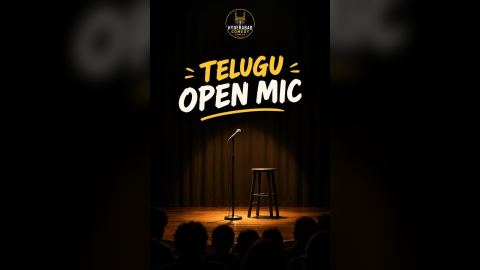 Poster: Telugu Stand Up Comedy - Open Mic, Brew Commune Cafe & Bistro, Oct 30