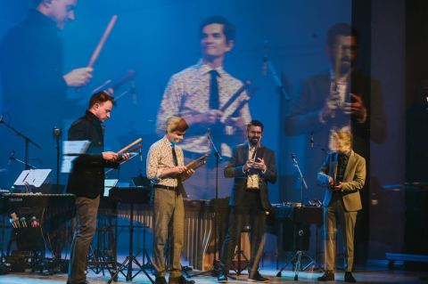 Locandina: Third Coast Percussion – “Philip Glass: Aguas da Amazonia”, Auditorium Parco della Musica Ennio Morricone, 15 nov