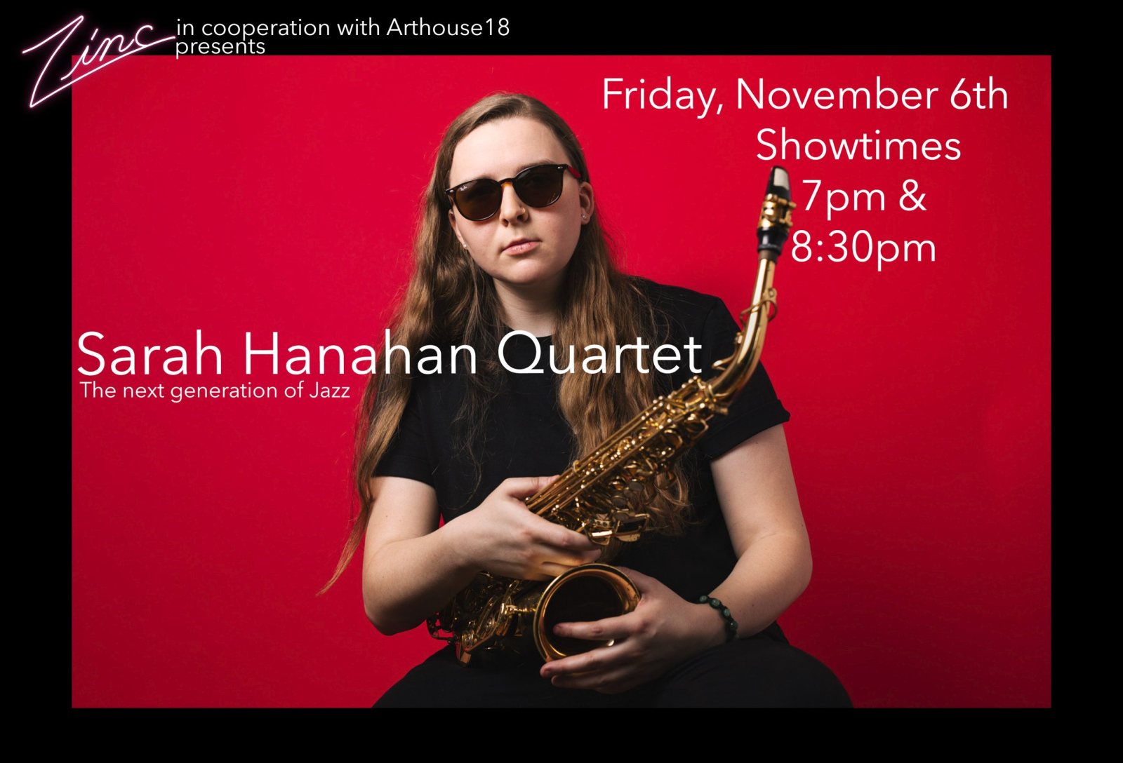 Poster: Sarah Hanahan Quartet