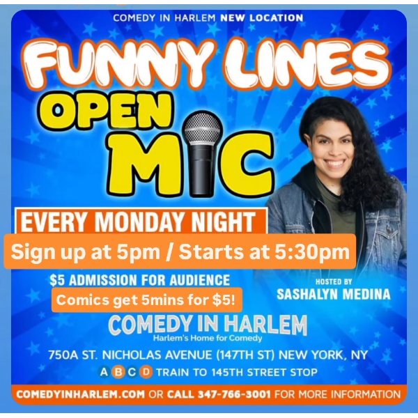 Poster: Funny Lines Open Mic