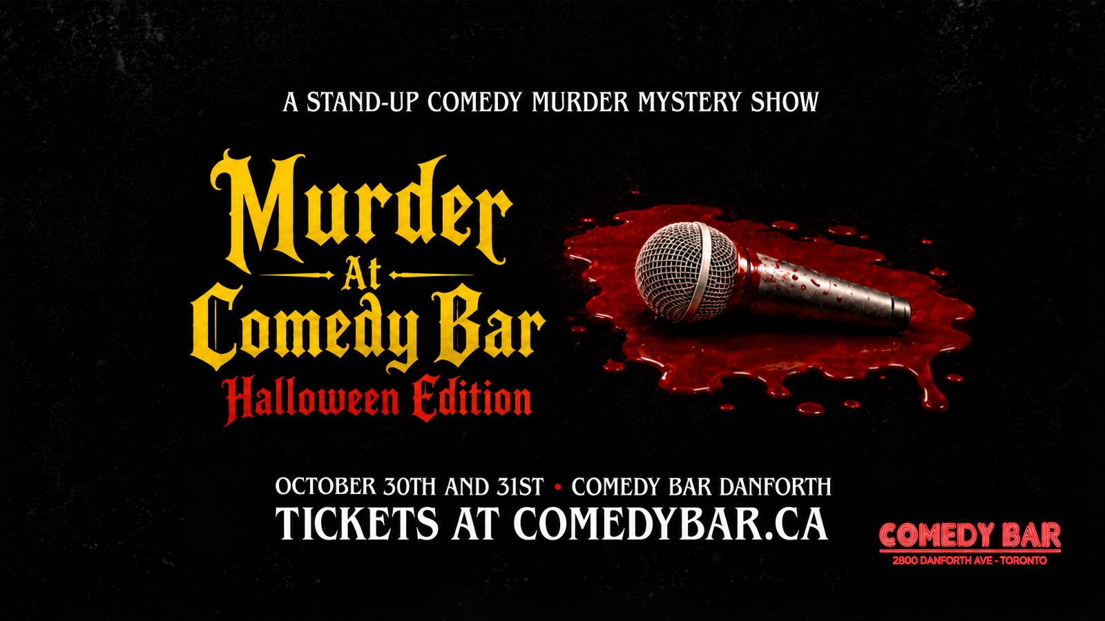 Poster: MURDER AT COMEDY BAR: An Interactive Comedy Murder Mystery
