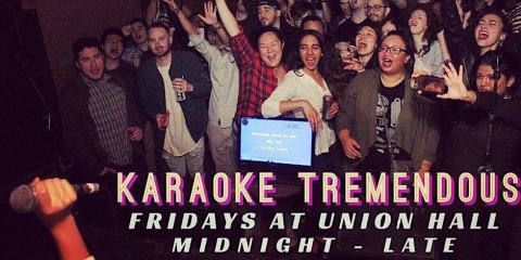 Poster: KARAOKE TREMENDOUS, Union Hall, Oct 30