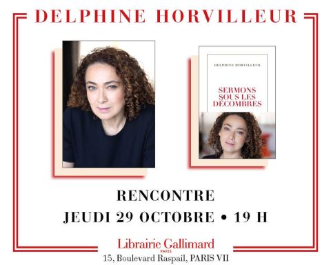 Poster: Delphine Horvilleur présente « Sermons sous les décombres », Librairie Gallimard, Oct 29