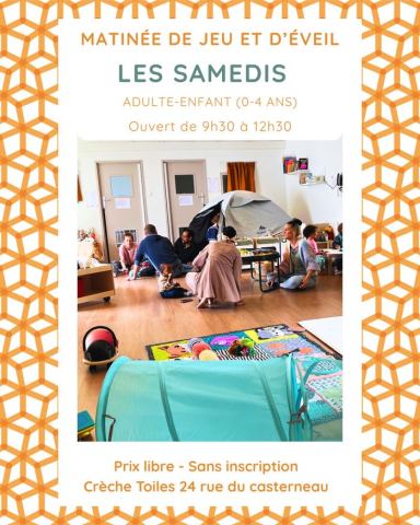 Affiche : Matinées de jeu et d'éveil Toiles, Crèche associative Toiles, 31 oct.