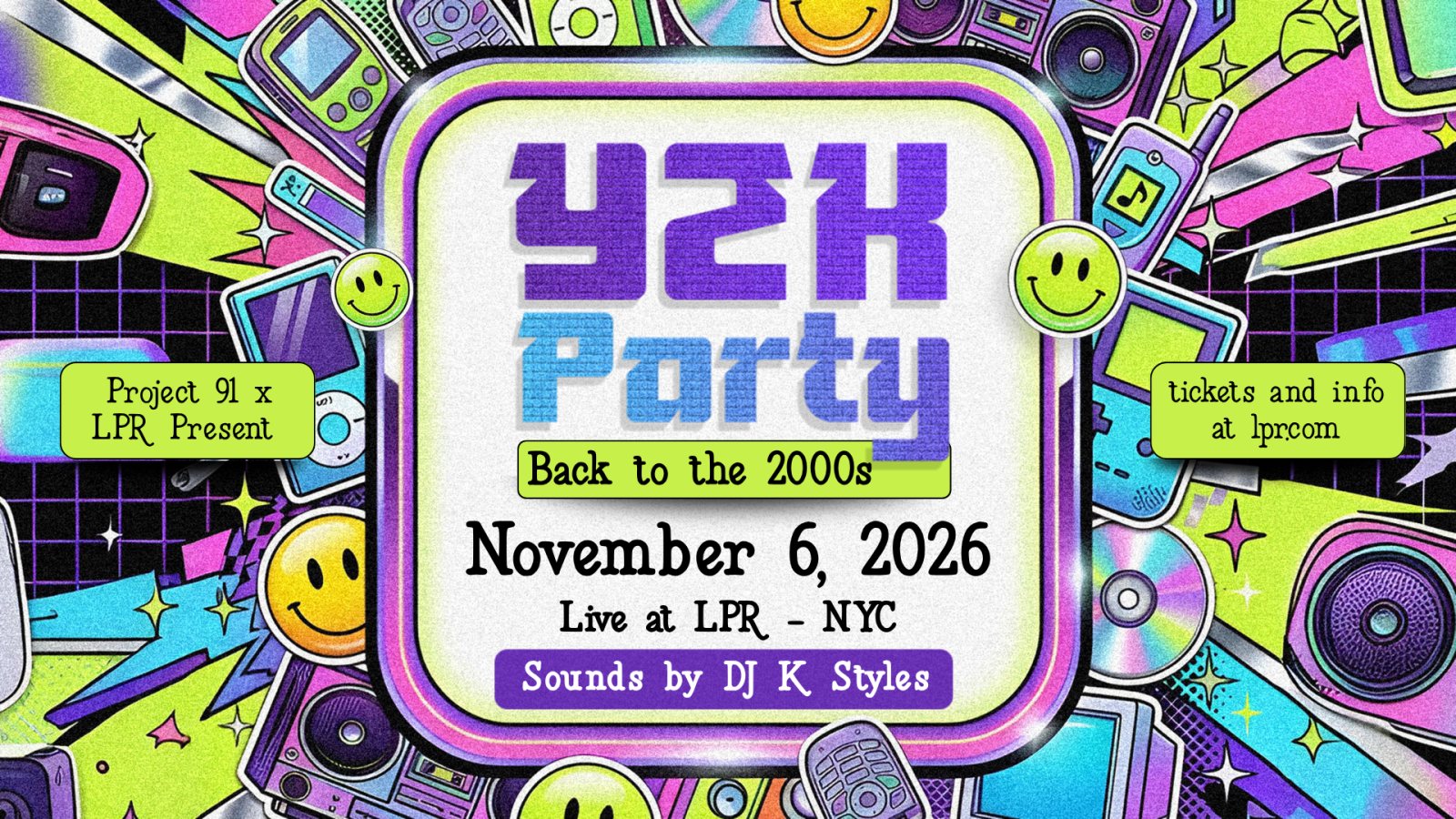 Poster: P91 + LPR Present Y2K Party