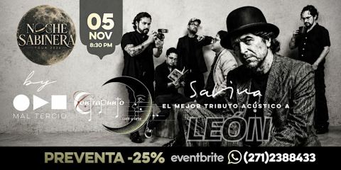 Cartel: Noche Sabinera by Mal Tercio, Contrapunto Café & Arte, 5 nov