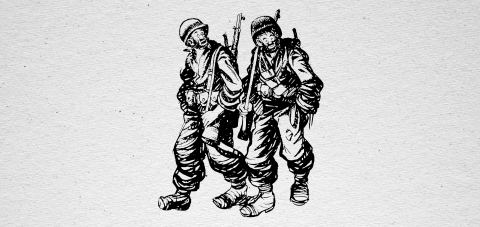 Poster: Drawn to Combat: Bill Mauldin and the Art of War, The National WWII Museum, Jul 16