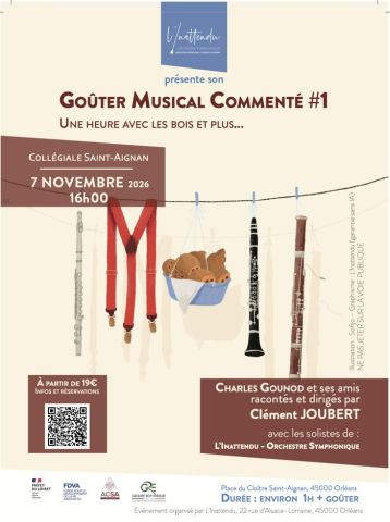 Affiche : Goûter musical commenté #1, Collégiale Saint-Aignan, 7 nov.