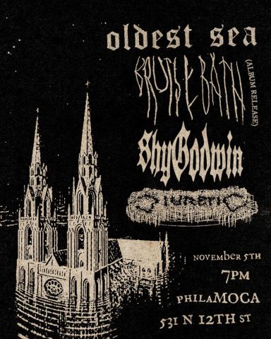 Poster: Bruise Bath Album Release Show, PhilaMOCA, Nov 5