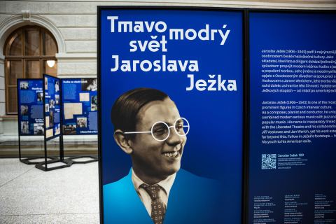 Plakát: Tmavomodrý svět Jaroslava Ježka, Národní muzeum, 23. 9.