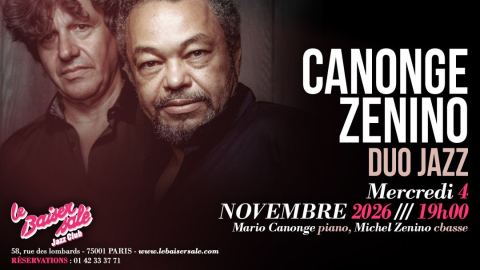 Affiche : Duo Jazz • Mario Canonge et Michel Zenino •, Le Baiser Salé, 4 nov.