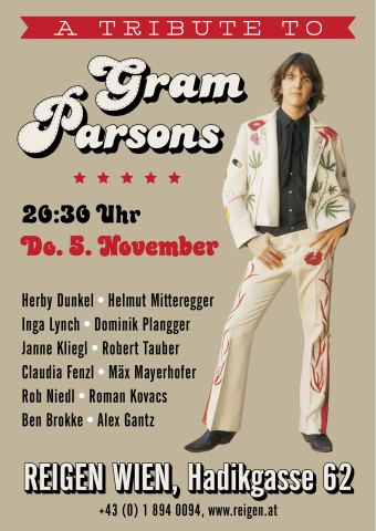Plakat: Gram Parsons Tribute, Reigen, 5. Nov.