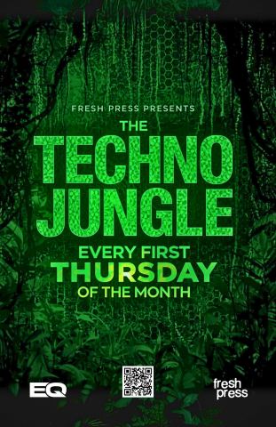 Poster: The Techno Jungle, EQ San Diego, Nov 5
