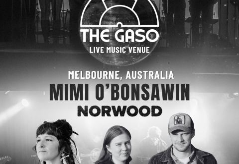 Poster: Mimi O’Bonsawin + Norwood at The Gaso (Upstairs), The Gasometer Hotel, Jan 7