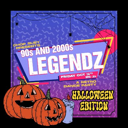 Poster: 90s & 2000s LEGENDZ: A Retro Dance Party – HALLOWEEN EDITION
