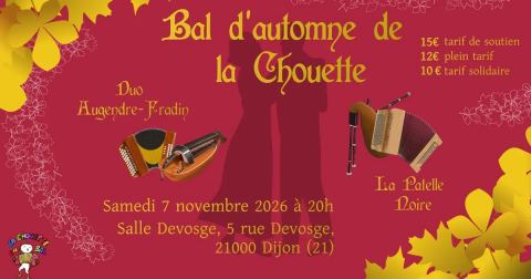 Affiche : Bal folk d'Automne, salle Devosge, 7 nov.