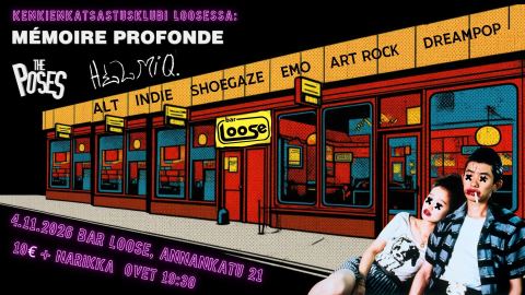 Poster: Mémoire Profonde, The Poses, Helmi Q, Bar Loose, Nov 4