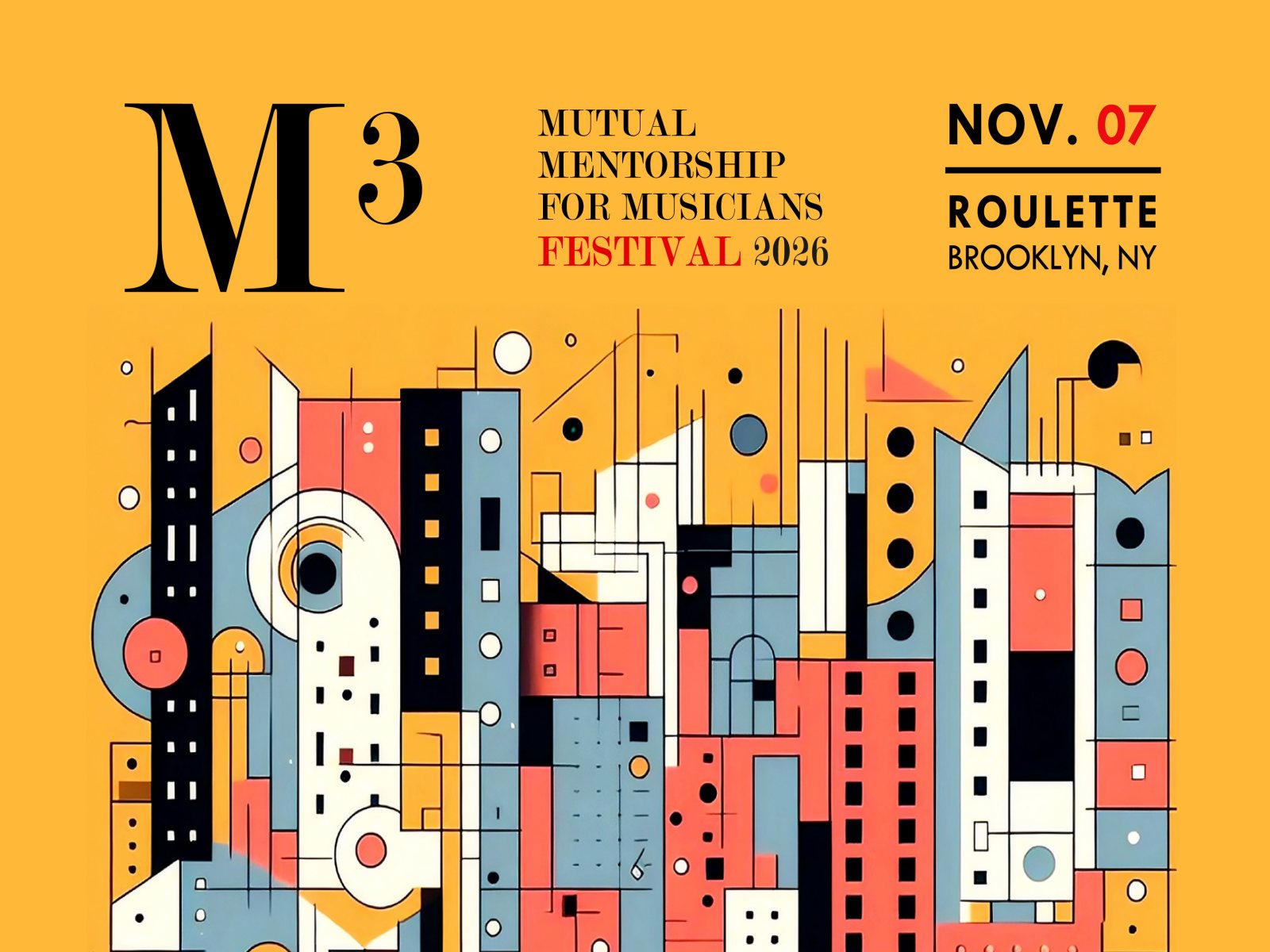 Poster: M3 Festival 2026: Terri Lyne Carrington, William Parker, Theo Bleckmann, Martha Redbone, and More