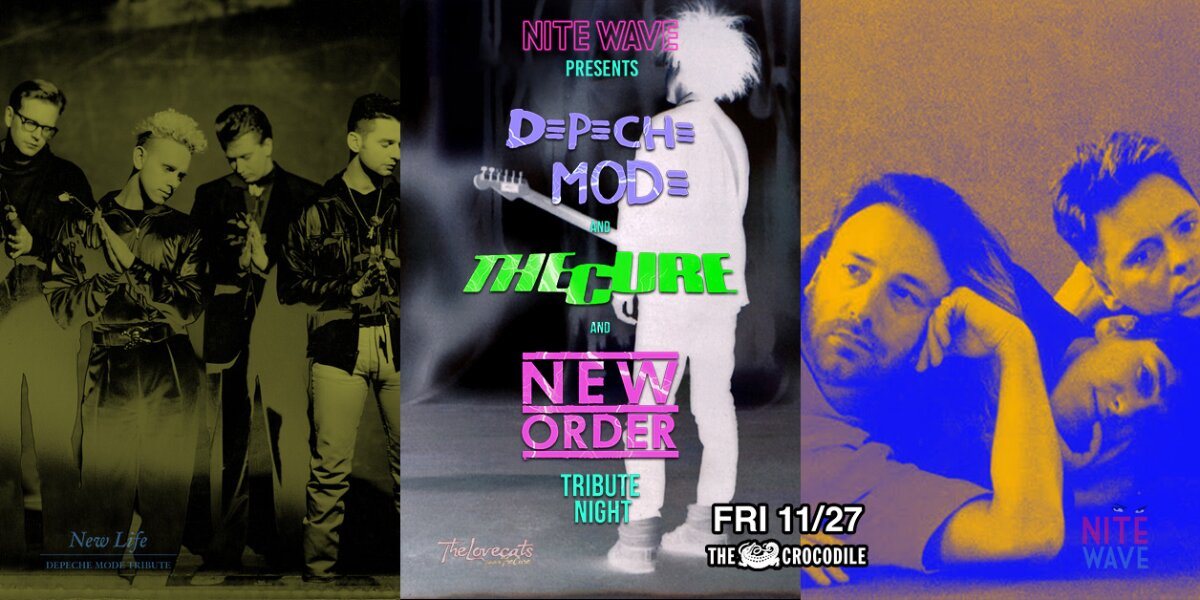 Poster: Nite Wave present: The Cure, Depeche Mode & New Order Tribute Night