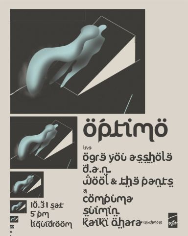 ポスター：Optimo, LIQUIDROOM, 10月31日