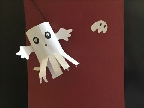 Affiche : Histoires et petites bricoles - Petit fantôme, Médiathèque Maurice Genevoix, 30 oct.