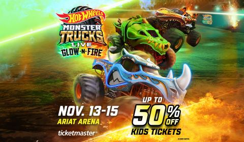 Poster: 2026.11.13-15 Hot Wheels Glow-N-Fire, Dickies Arena, Nov 13