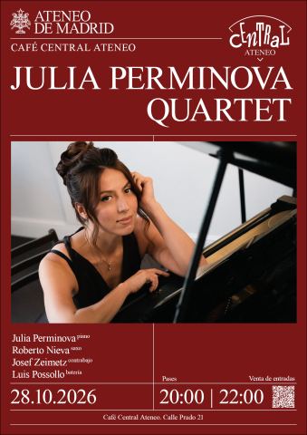 Cartel: JULIA PERMINOVA QUARTET, Ateneo Científico, Literario y Artístico de Madrid, 28 oct