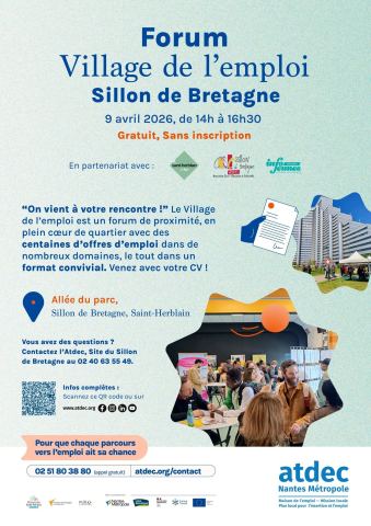 Affiche : Forum « Village de l’emploi » de Bellevue édition 2026, Maison des Habitants et du Citoyen, 12 nov.