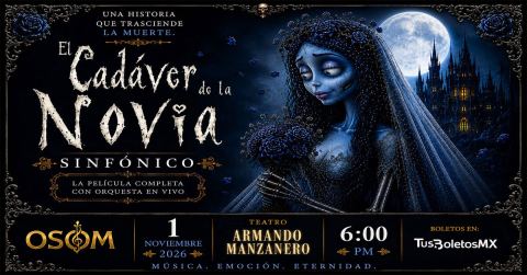 Cartel: El Cadáver de la Novia Sinfónico, Teatro Armando Manzanero, 1 nov