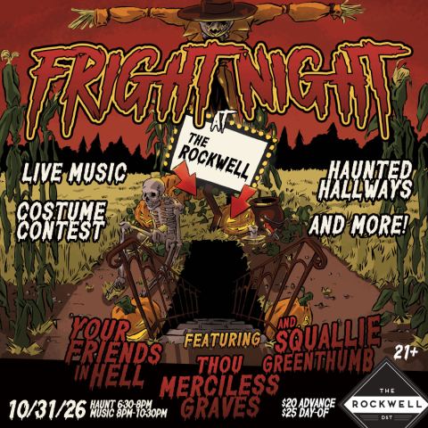 Poster: Fright Night at The Rockwell!, The Rockwell, Oct 31
