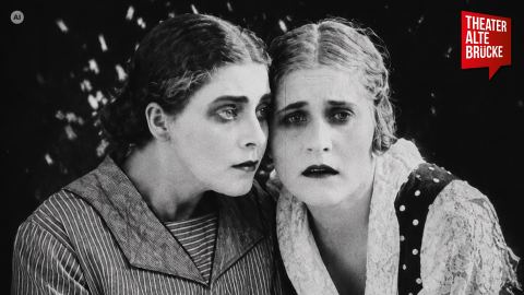 Plakat: Die schillernde Filmstadt: Frankfurt im Kino von 1925 bis heute · mit Sabine Börchers, Theater Alte Brücke, 28. Okt.