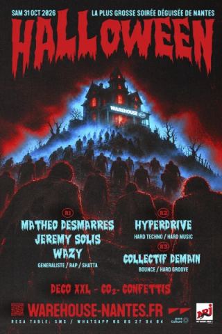 Poster: HALLOWEEN 2026 - La plus grosse soirée déguisée à Nantes, Warehouse, Oct 31