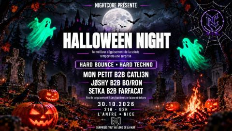 Affiche : HALLOWEEN NIGHTCORE, L'Antre Bar Électro, 30 oct.