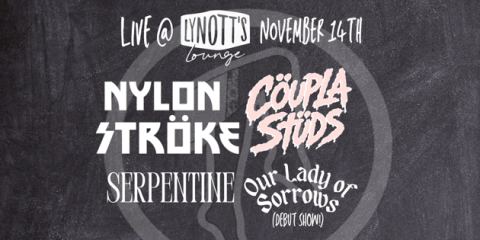 Poster: LIVE @ LYNOTT'S, Lynott's Lounge, Nov 14