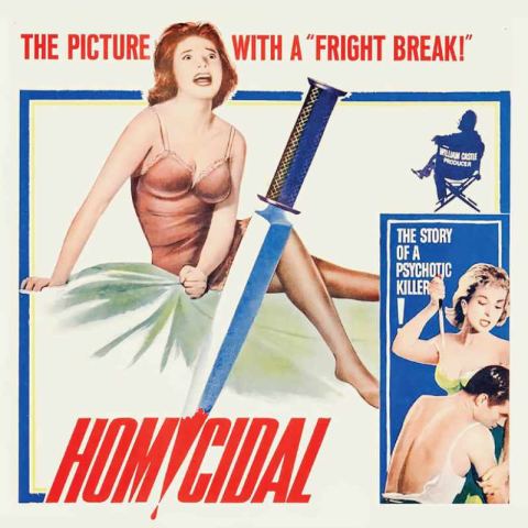 Poster: Homicidal / Mr. Sardonicus, New Beverly Cinema, Oct 31