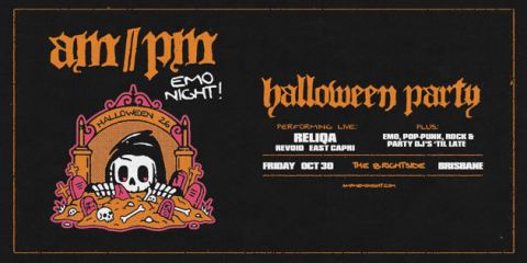 Poster: am//pm emo night halloween: brisbane, The Brightside, Oct 30