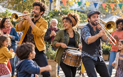 Affiche : Les Voûtes en fête : ateliers, fanfare et concert, Les Voûtes de l'Orucq, 7 nov.