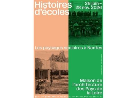 Poster: Histoires d’écoles - Les paysages scolaires à Nantes - Exposition, Maison de l'architecture des Pays de la Loire, Oct 24