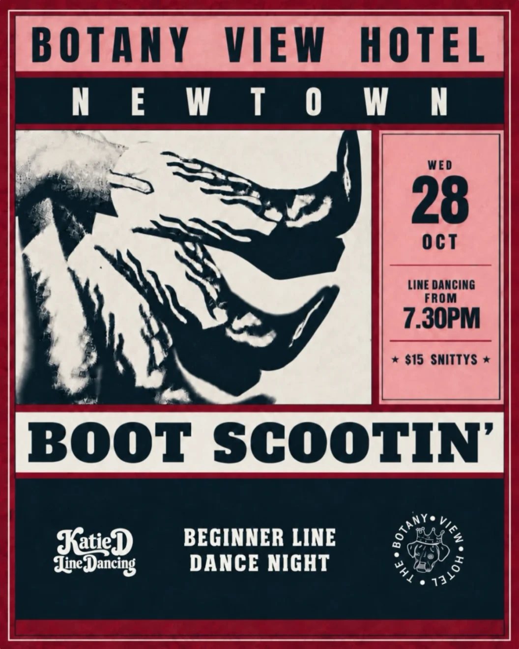 Poster: Boot Scootin' @ The Botany View Hotel