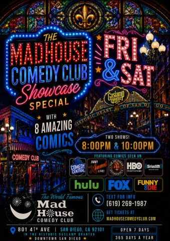 Poster: The Famous Mad House Weekend Showcase Special, The World Famous Mad House Comedy Club, Oct 30