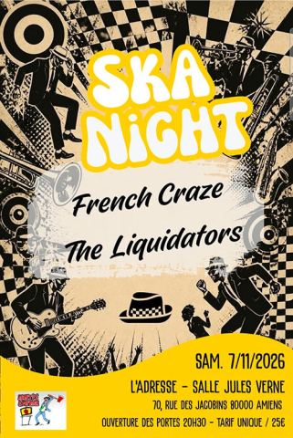 Poster: Ska night Amiens festival, La salle Jules Verne, Nov 7