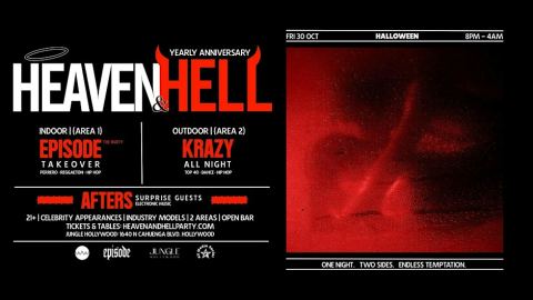 Poster: Yearly Anniversary Heaven & Hell Halloween Party, Jungle Hollywood, Oct 30